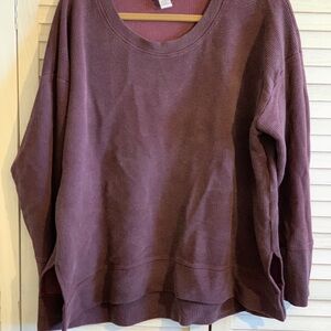 Athleta Deep Purple Waffle Top